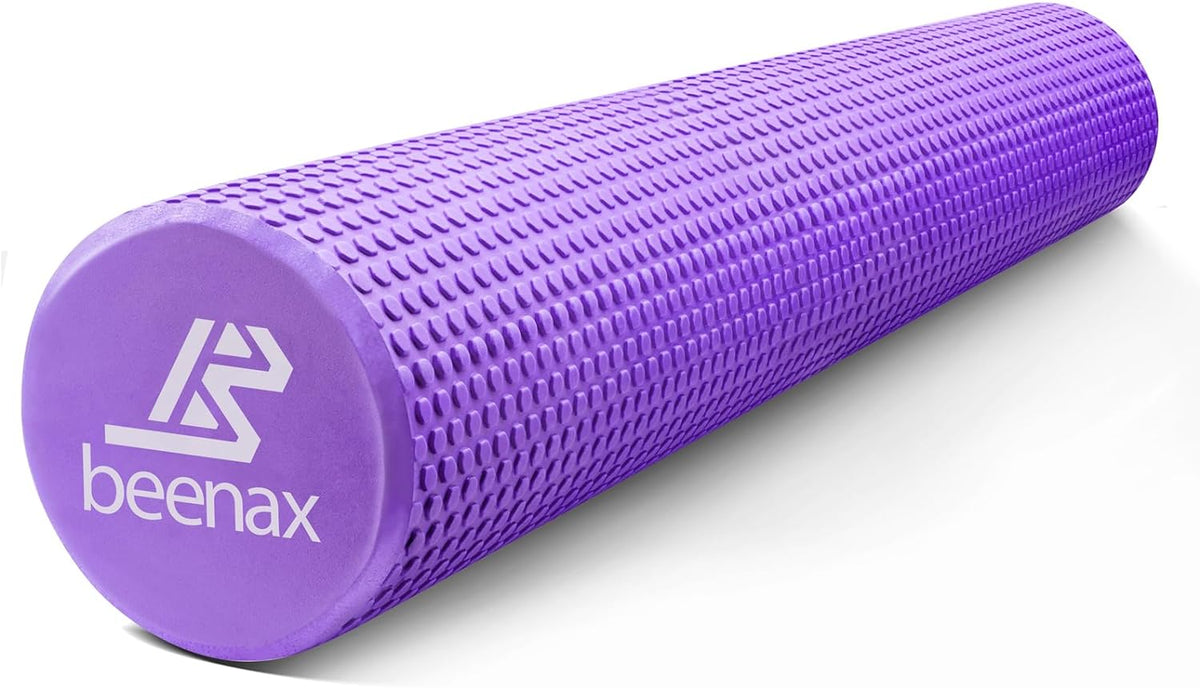 Foam Roller 90cm Lightweight Muscle Roller Purple Beenax